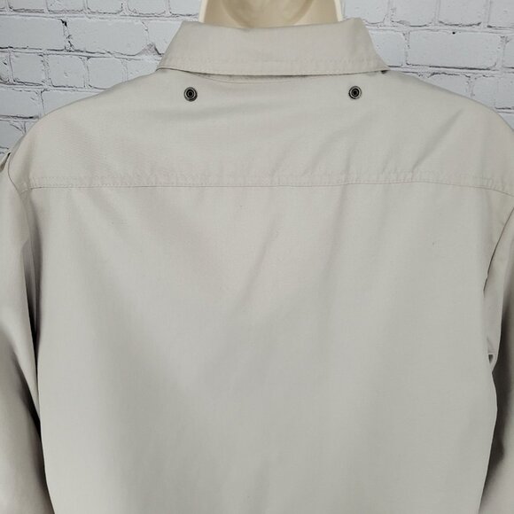 London Fog Beige Removable Thinsulate Liner Pleated Full Zip Jacket Size 14 - Picture 11 of 16